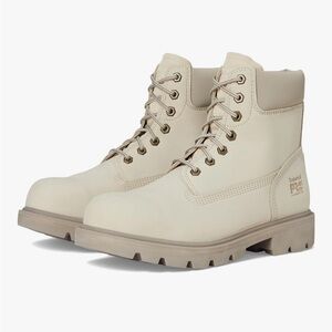Timberland PRO Men's Sawhorse Composite Toe Work Boots Light Ivory